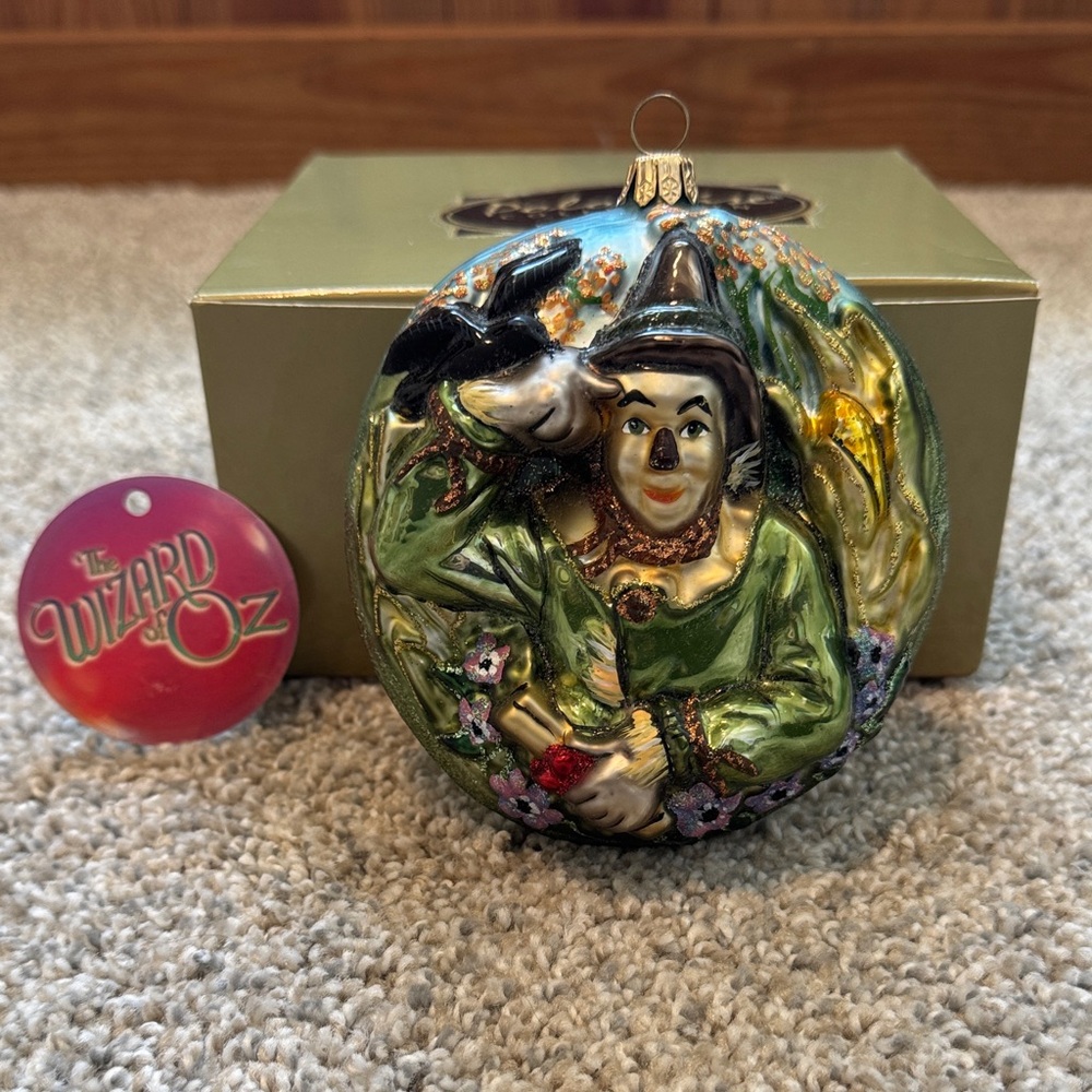 Kurt S. Adler Polonaise Komozja Glass Wizard of Oz Scarecrow Ornament Vintage